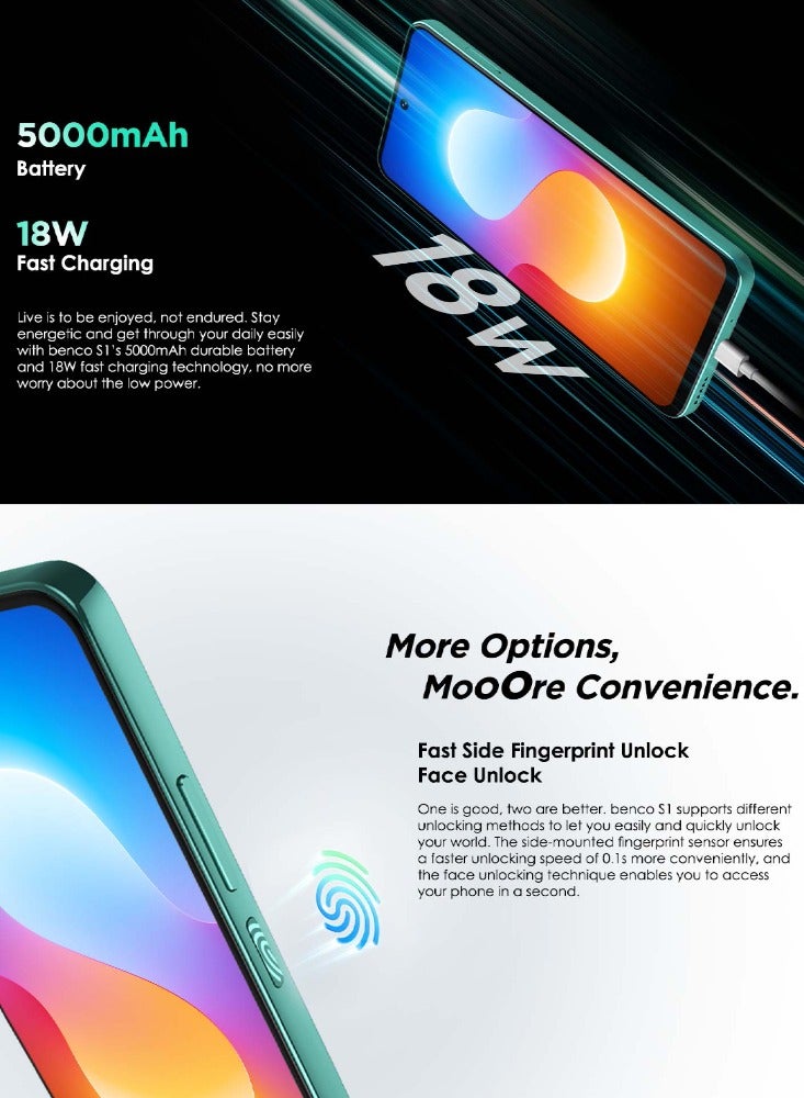 S1 Dual SIM Emerald green 8+8GB RAM 128 GB 4G - Middle East Version