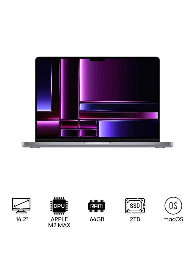 Apple MacBook Pro - 14" / M2 Max / 12-Core CPU / 38-Core GPU / 16-Core Neural Engine /  64Gb Ram / 2Tb Ssd English/Arabic Space Grey - Image 1