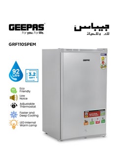 جيباس ثلاجة بباب واحد سعة 92 لترًا/3.2 قدم مكعب 92 لترًا GRF110SPEM فضي  - Image 1