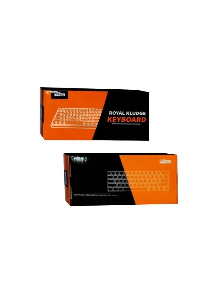 Royal Kludge - Royal Kludge Rk61 Tri-Mode RGB 61 Keys Hot Swappable White Mechanical Keyboard (Blue Switch) - Image 1