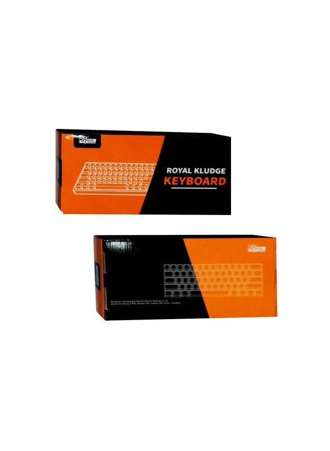 Royal Kludge - Royal Kludge Rk61 Tri-Mode RGB 61 Keys Hot Swappable White Mechanical Keyboard (Brown Switch) - Image 1