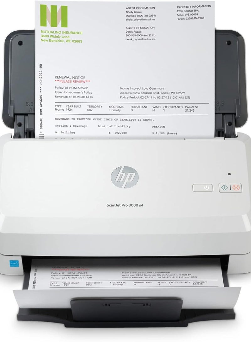 HP الماسح الضوئي لتغذية الورق Scanjet Pro 3000 S4 - 4000 صفحة في اليوم بمعدل 40 صفحة في الدقيقة / 80 صورة في الدقيقة - 6Fw07A - Image 1