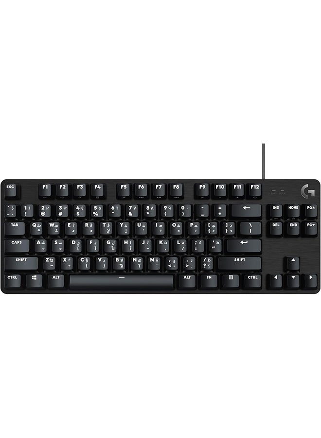 Logitech - Logitech G413 TKL SE Mechanical Gaming Keyboard - Compact Backlit Keyboard with Tactile Mechanical Switches, Anti-Ghosting, Compatible with Windows, macOS, AR Keyboard - Black Aluminium - Image 1