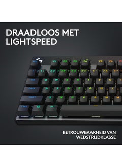 Logitech Logitech G PRO X TKL LIGHTSPEED Wireless Gaming Keyboard, Ultra-Portable Tenkeyless Design, LIGHTSYNC RGB, PBT keycaps, Tactile Switches (GX Brown), US INTL Layout - Black  - Image 3