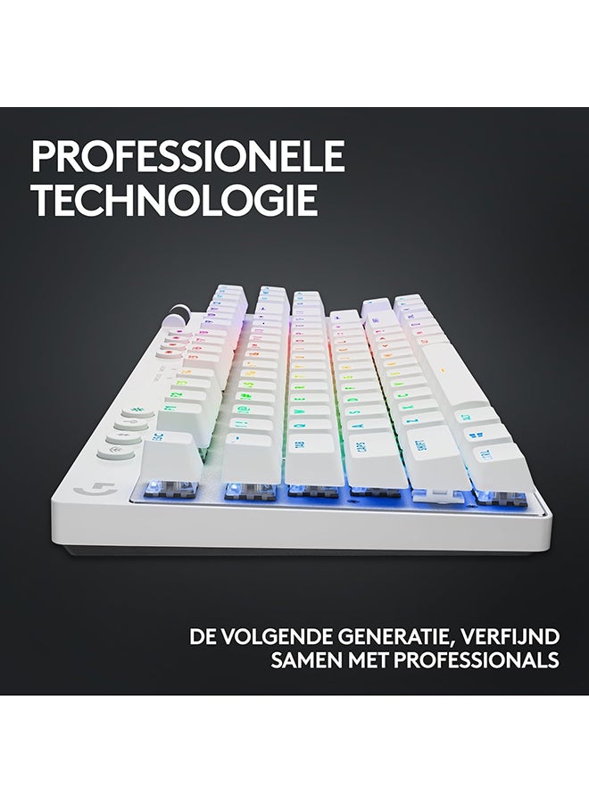 Logitech - Logitech G PRO X TKL LIGHTSPEED Wireless Gaming Keyboard, Ultra-Portable Tenkeyless Design, LIGHTSYNC RGB, PBT keycaps, Tactile Switches (GX Brown), US INTL Layout - White - Image 1