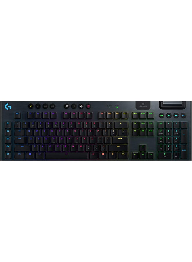 لوجيتيك - لوحة مفاتيح الألعاب الميكانيكية Logitech G Logitech G915 LIGHTSPEED RGB، مفتاح مفتاح GL Clicky منخفض المستوى، LIGHTSYNC RGB، دعم LIGHTSPEED اللاسلكي والبلوتوث المتقدم - Clicky - Image 1