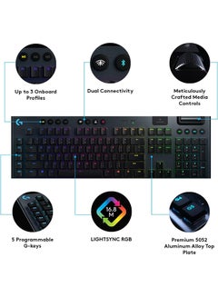 Logitech Logitech G Logitech G915 LIGHTSPEED RGB Mechanical Gaming Keyboard, Low Profile GL Clicky Key Switch, LIGHTSYNC RGB, Advanced LIGHTSPEED Wireless and Bluetooth Support - Clicky  - Image 4
