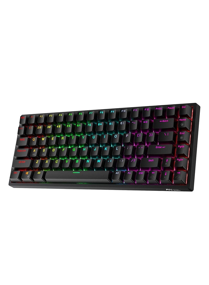 Royal Kludge RK Royal Kludge RK84 Tri-Mode RGB 84-Keys Hot-Swappable Mechanical Keyboard - Black [Brown Switch] - Image 5