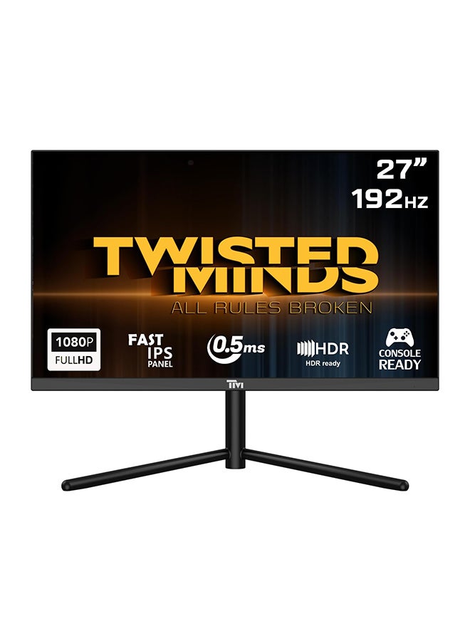 TWISTED MINDS - 27-Inch Flat Gaming Monitor, FHD 1920 x 1080, 0.5ms Response Rate, HDR, 192Hz Refresh Rate, Fast IPS, Experience Smooth, Blur-Free Gaming, Multiple I/O & HDMI 2.1 Black - Image 1