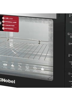 Nobel 7 In 1 Electric Oven With 4 Control Knobs, 70-250° Adjustable Temperature Control, 120 Min Timer With Bell Ring And Thermostat For Up Heating 120 L 2800 W NEO135PRO Black  - Image 4