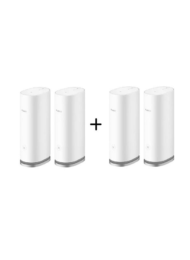 هواوي - WiFi Mesh3 WiFi6 AX3000 WS8100 (حزمتان + حزمتان)= إجمالي 4 حزم، نظام HUAWEI Whole-Home Mesh، HarmonyOS Mesh+، One-Touch Connect، تشخيص Wi-Fi مرئي، سلس وسريع، حتى 3000 ميجابت في الثانية - Image 1