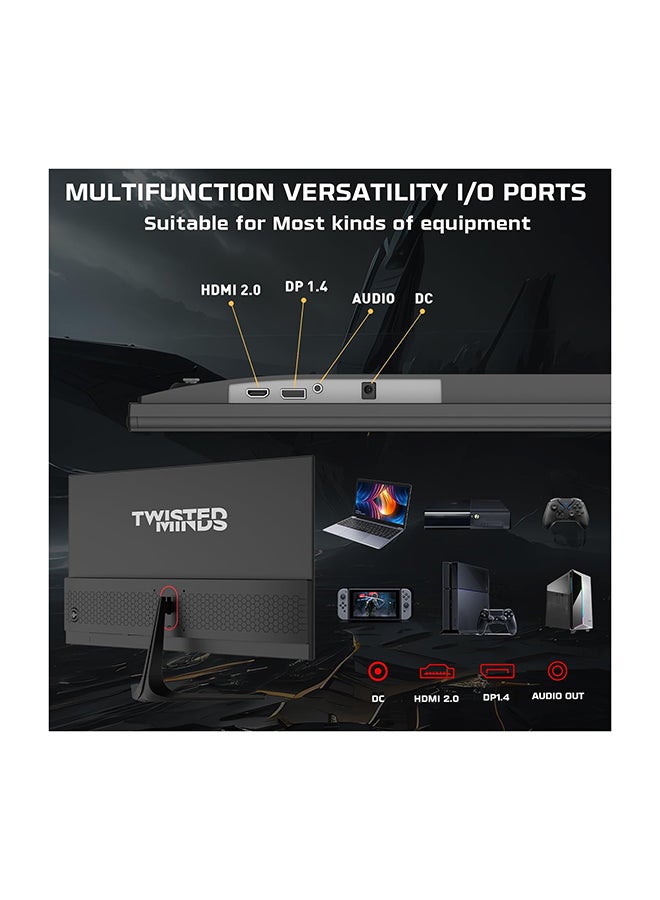 TWISTED MINDS 24 Inch Display Fast IPS Gaming Monitor - 1920 x 1080 FHD Resolution, 100 Hz Refresh Rate, 16:9 Aspect Ratio, 1 ms Response Time - Black (TM24FHD100IPS) Black - Image 4