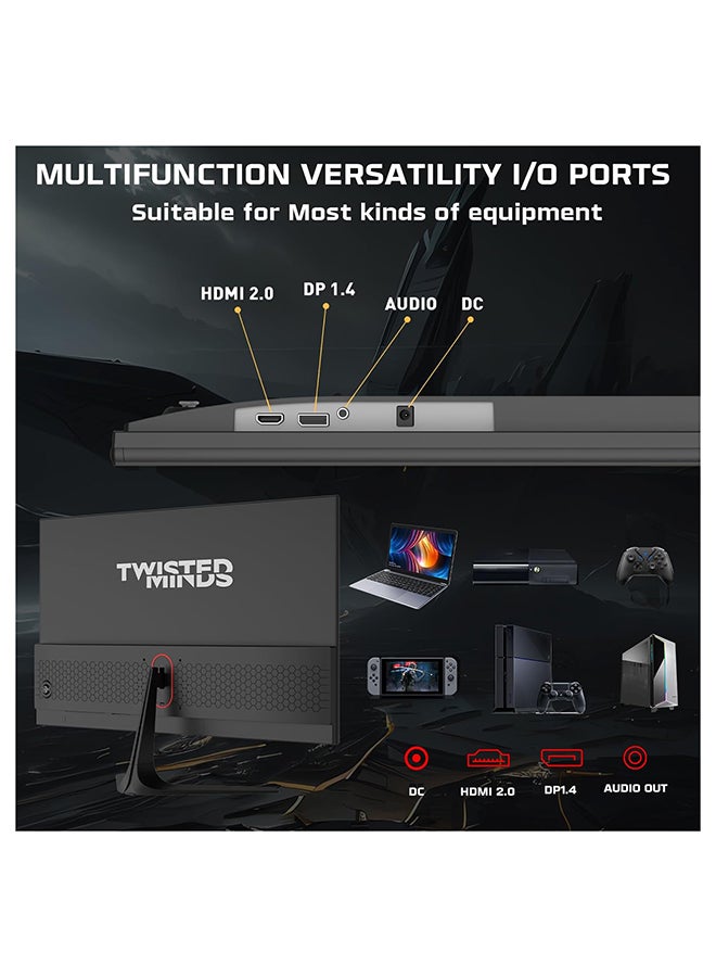 TWISTED MINDS 23.8-Inch Flat Gaming Monitor, FHD 1920 x 1080, 0.5ms Response Time, HDR, 180Hz Refresh Rate, Fast IPS & GSync Supported, Experience Smooth, Blur-Free Gaming, HDMI 2.0 Black  - Image 4