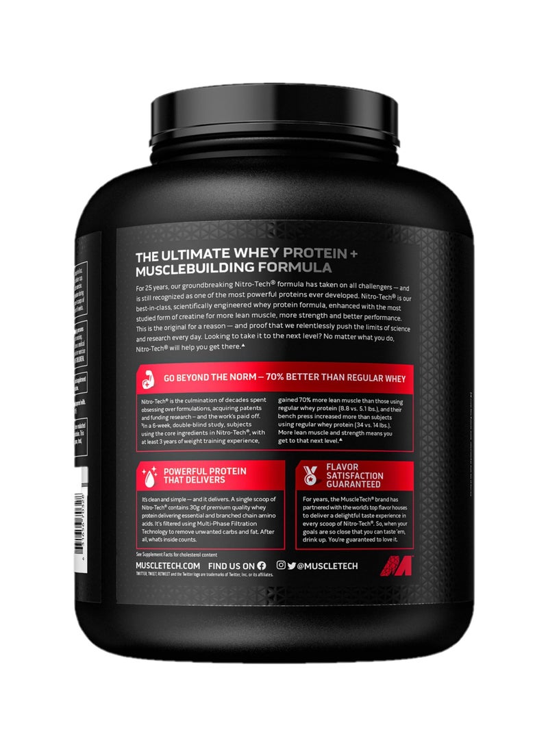 MuscleTech NitroTech Whey Protein, Ultimate Muscle Building Formula, Milk Chocolate, 4 Lbs., 1.81 Kg - Image 3