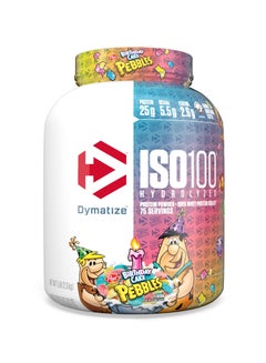 Dymatize Iso 100 Hydrolyzed 100% Whey Protein Isolate Birthday Cake Pebbles Flavour 5Lbs  - Image 1