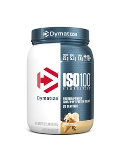 Dymatize Iso 100 Hydrolyzed 100% Whey Protein Isolate Gourmet Vanilla 20 Serving  - Image 1