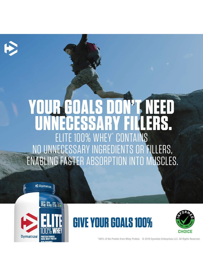 ديماتيز مسحوق بروتين مصل اللبن 100% Elite بنكهة الشوكولاتة الغنية 5 رطل - Image 4