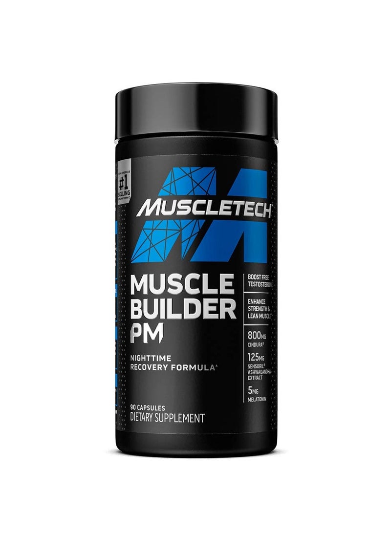 MuscleTech - Muscle Builder PM Night Time Recovery Formula, 90 Capsules - Image 1