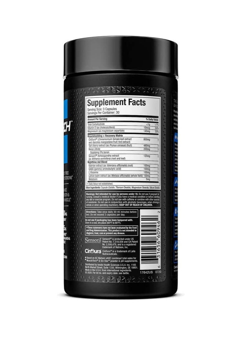 MuscleTech - Muscle Builder PM Night Time Recovery Formula, 90 Capsules - Image 1