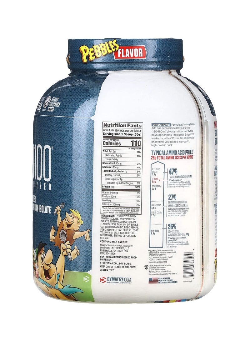 Iso 100 Hydrolysed 100% Whey Protein Isolate, Fruity Pebbles Flavor 5lb
