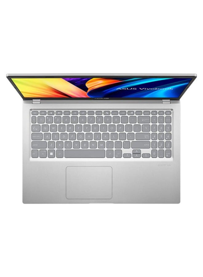 ASUS - Vivobook X1500E LAptop With 15.6-inch Full HD (1920x1080) Display, Intel Core i5-1135G7 Processor/4GB RAM/256GB SSD M.2 + 16GB/DOS(Without Windows)/Intel Iris Xe Graphics/ English/Arabic Silver - Image 1