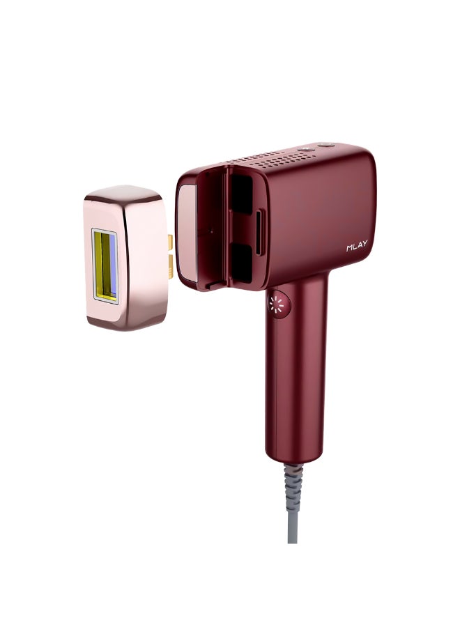 ملاي جهاز إزالة الشعر بالليزر T14 مزود بتقنية IPL ووظيفة التبريد لإزالة الشعر بدون ألم باللون الأحمر - Image 2