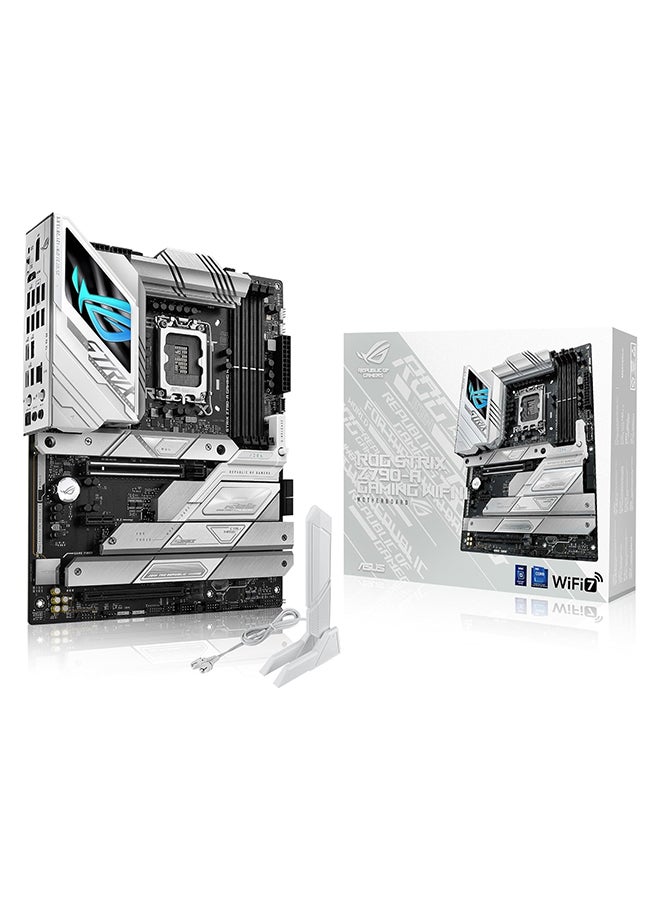 ASUS - ROG STRIX Z790-A GAMING WIFI II LGA 1700 ATX Motherboard, Intel Z790 Chipset, 4x DDR5 DIMM & 192GB Max, PCIe 5.0, Wi-Fi 7 / BT v5.4 / 2.5Gb Eth, 5x M.2 ,USB Type-C /A, HDMI / DP | 90MB1FN0-M0EAY0 White - Image 1