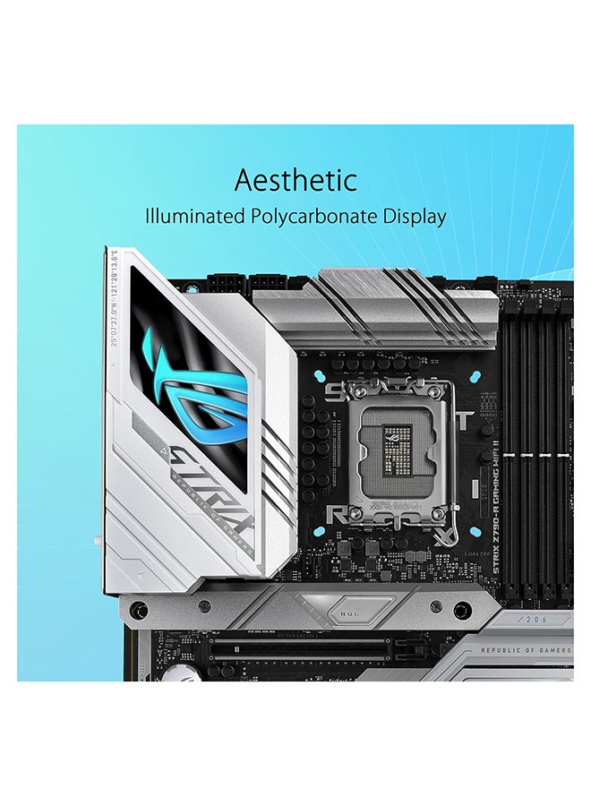 ASUS - ROG STRIX Z790-A GAMING WIFI II LGA 1700 ATX Motherboard, Intel Z790 Chipset, 4x DDR5 DIMM & 192GB Max, PCIe 5.0, Wi-Fi 7 / BT v5.4 / 2.5Gb Eth, 5x M.2 ,USB Type-C /A, HDMI / DP | 90MB1FN0-M0EAY0 White - Image 1