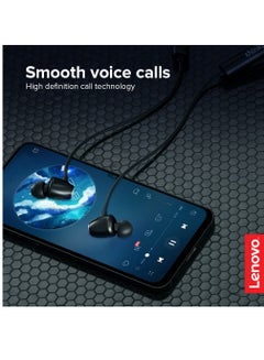 Lenovo HE05x Wireless Bluetooth 5.0 In-Ear Neckband Earphones With Mic Black  - Image 3