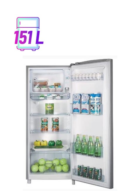 Hisense 198 Liter Gross Capacity And 152 Liter Net Capacity Single Door Refrigerator Silver Model Rr198N4Asu - 1 Year Warranty RR198N4ASU Silver