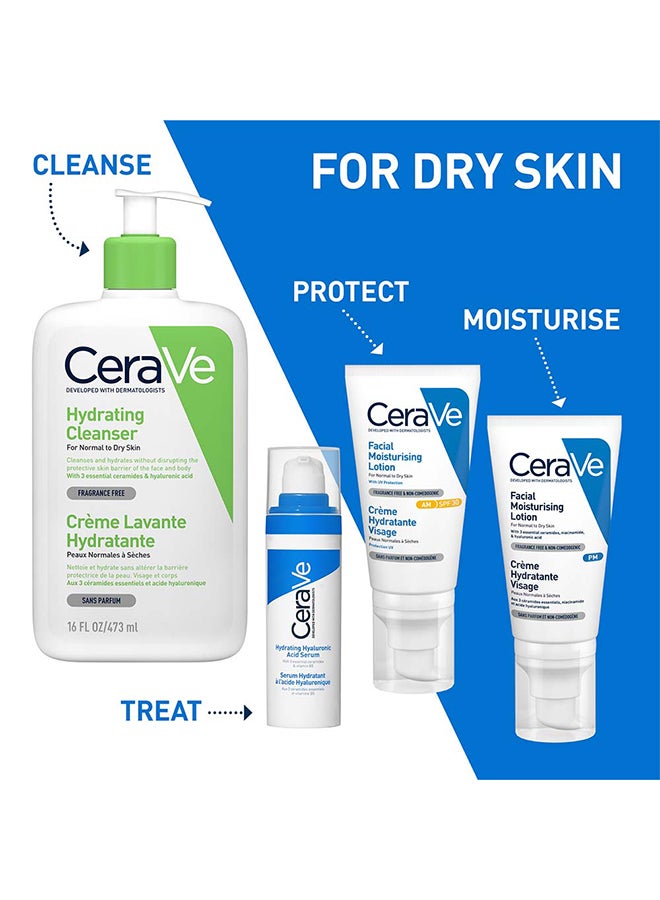 CeraVe - Hydrating Hyaluronic Acid Serum For Dry Skin White 30ml - Image 1