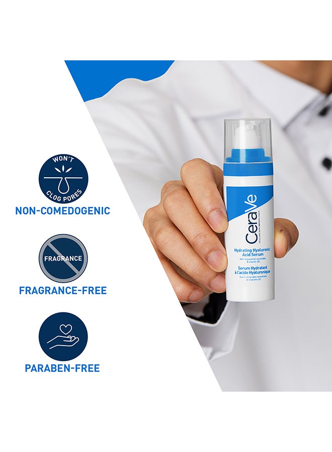 CeraVe - Hydrating Hyaluronic Acid Serum For Dry Skin White 30ml - Image 1