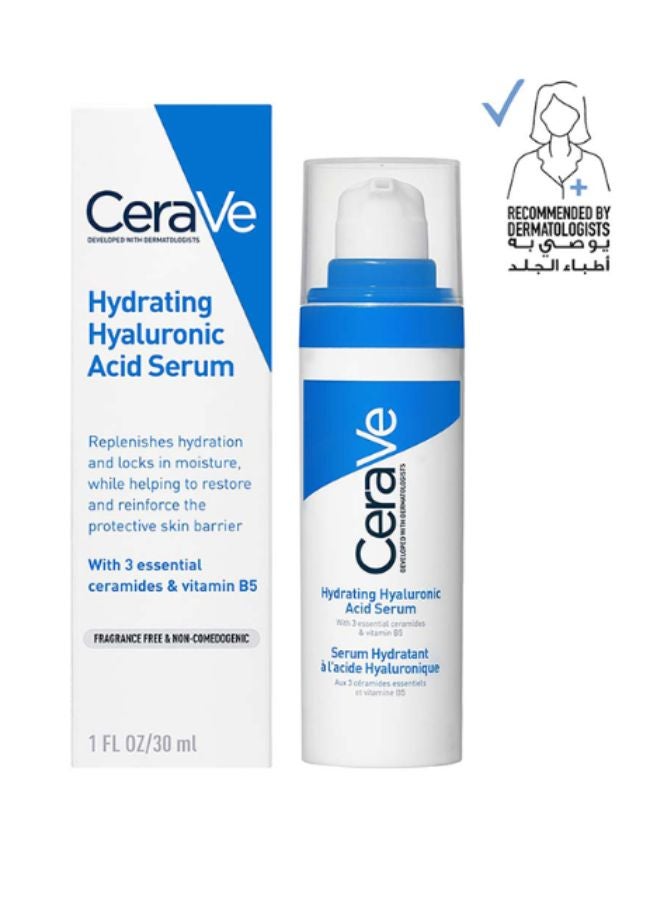 CeraVe - Hydrating Hyaluronic Acid Serum For Dry Skin White 30ml - Image 1