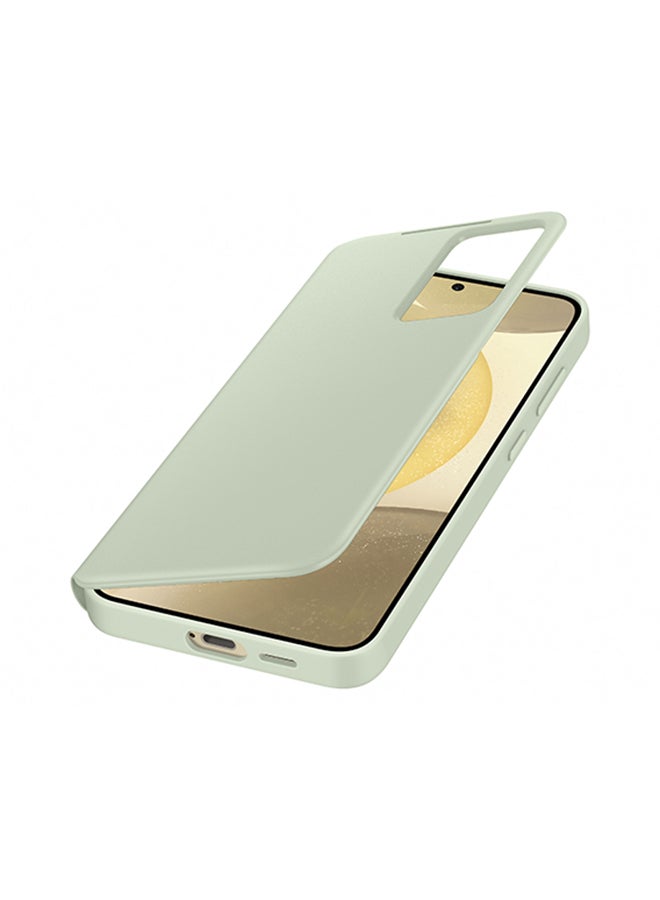 S24 Plus Smart View Wallet Case Light Green