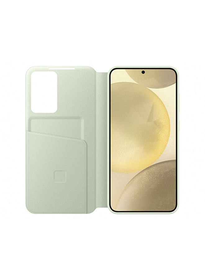S24 Plus Smart View Wallet Case Light Green
