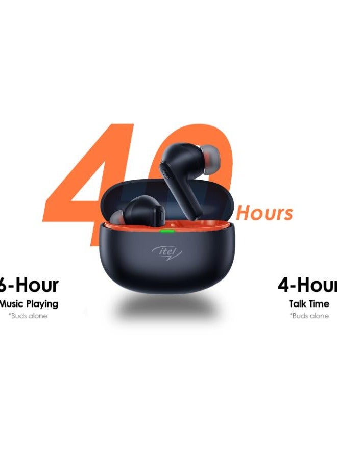 T11 Truly Wireless Earbuds - Black