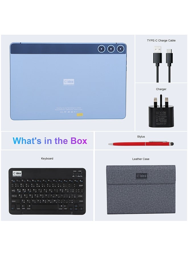 C idea - 10.1 Inch Android Tablet Pc 12 Dual Camera 8GB Ram 512GB Bluetooth Fntastic Blue - Image 1
