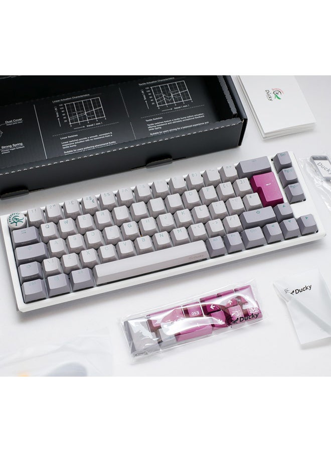 داكي Ducky One 3 Mist SF 65% USB RGB Mechanical Gaming Keyboard Cherry  Red Switch  - Image 5