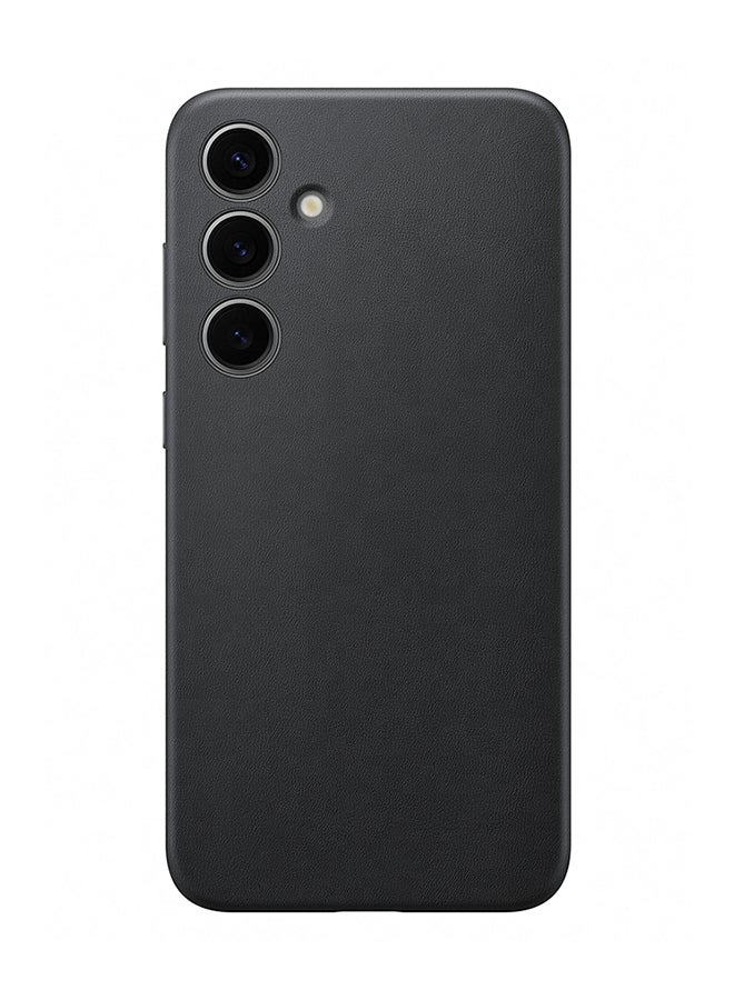 سامسونج Smapp S24 Plus Vegan Leather Case Black - Image 1