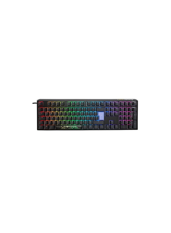 داكي Ducky One 3 Classic Fullsize USB RGB Mechanical Gaming Keyboard Cherry Blue - Black UK Layout  - Image 1