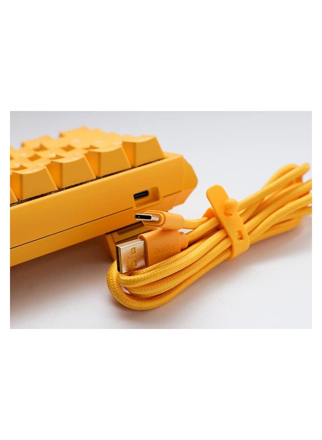 داكي Ducky One 3 Yellow Ducky Mini 60% Cherry Blue Switch  - Image 5