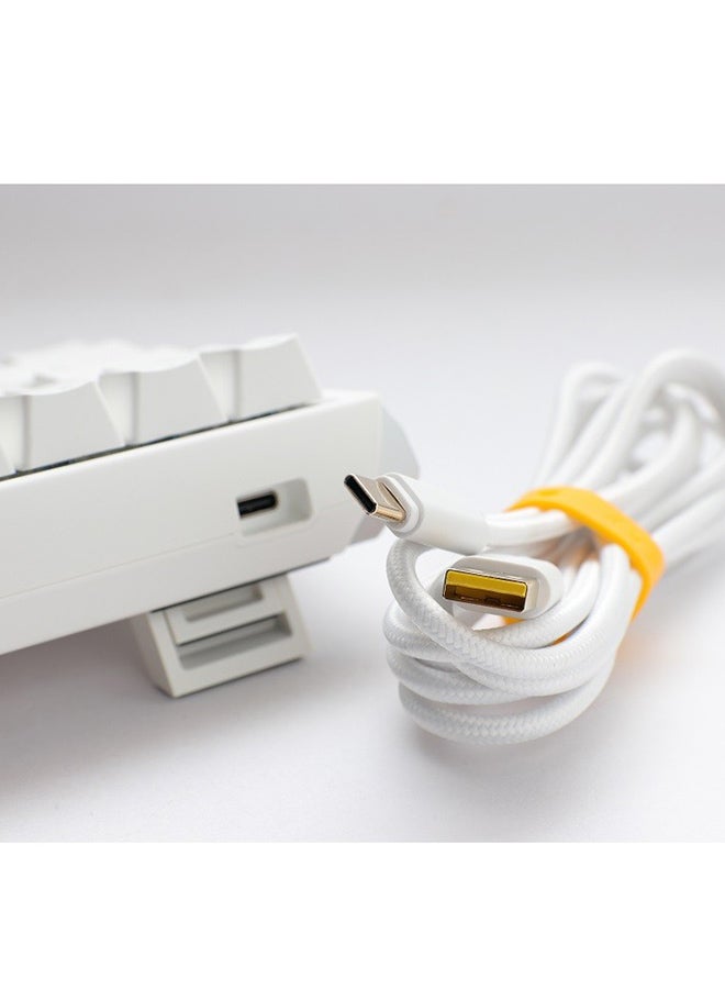 داكي Ducky One 3 Classic Pure White SF 65% Cherry Red Switch  - Image 4