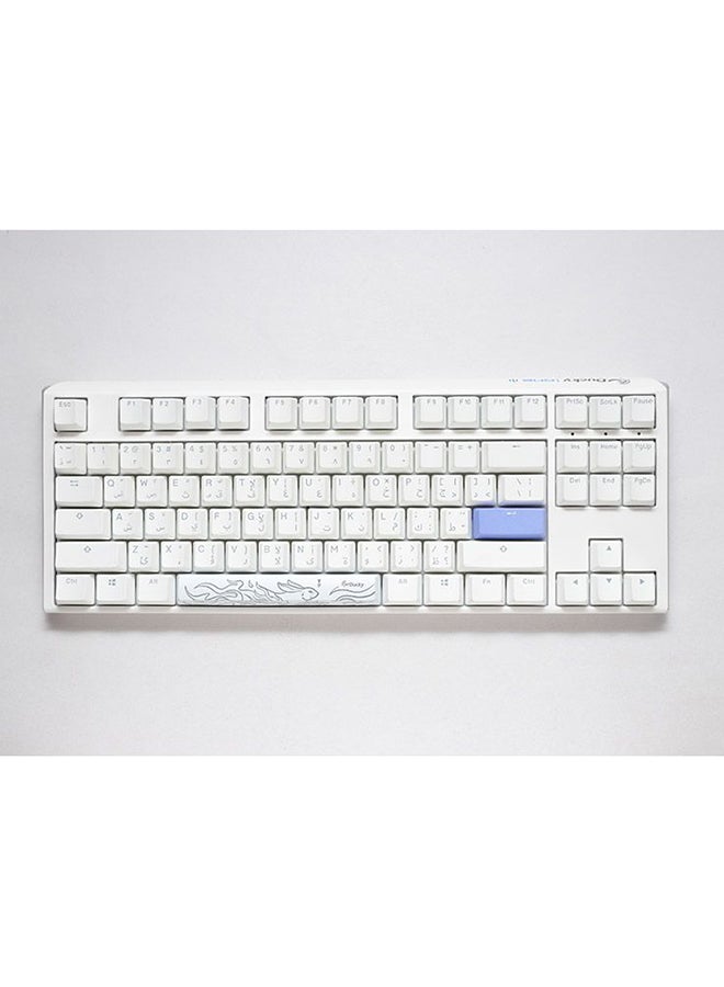 داكي مفتاح Ducky One 3 Classic Pure White TKL 80% Cherry Blue Switch  - Image 1