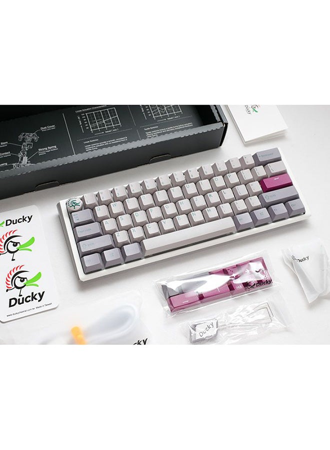 Ducky - Ducky One 3 Mist Grey Mini 60% Cherry Red Switch - Image 1