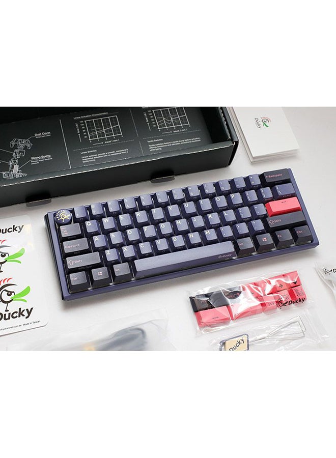 داكي مفتاح Ducky One 3 Cosmic Blue Mini 60% Cherry Brown  - Image 5