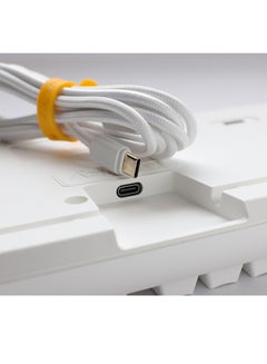 Ducky Ducky One 3 Classic Pure White Fullsize 100% Cherry Red Switch  - Image 3