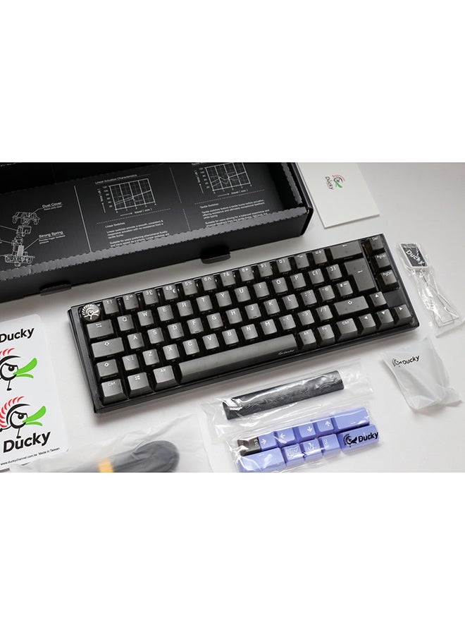 داكي Ducky One 3 Aura Black SF 65% Cherry Brown Switch  - Image 4