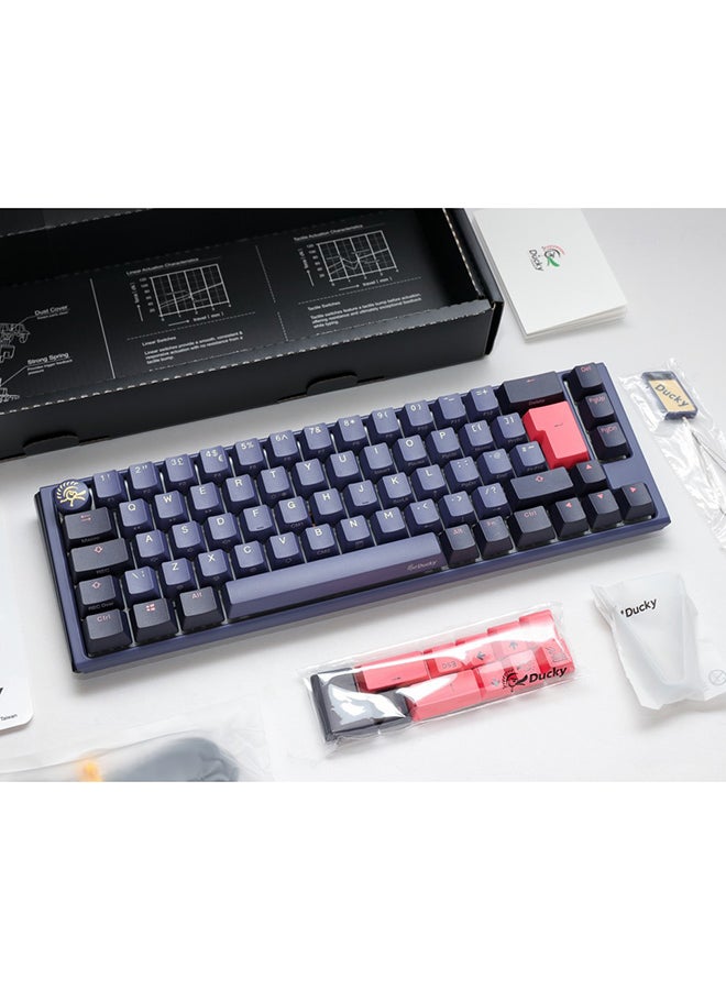داكي Ducky One 3 Cosmic Blue SF 65% Cherry Brown Switch  - Image 5