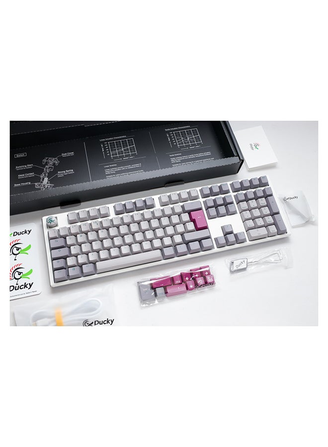 داكي Ducky One 3 Mist Grey Fullsize 100% Cherry Red Switch  - Image 3