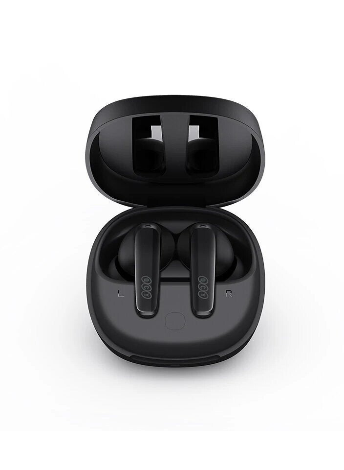 QCY - T13X TWS Wireless Earbuds With 5.3 Bluetooth, 4 Microphones With ENC Noise Cancellation, Water Resistance, Touch Controls And Long Battery Life Black - Image 1